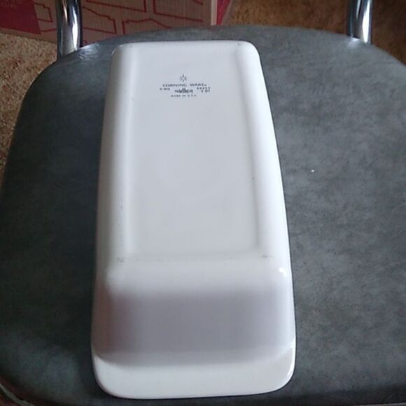 CorningWare White Baking Dish Corn Flower Blue Floral Design - Picture 4 of 6